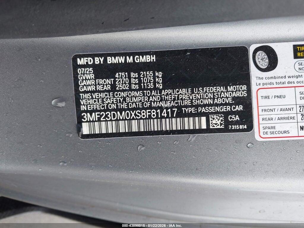 3MF23DM0XS8F81417 2025 BMW M2 photo no. 9
