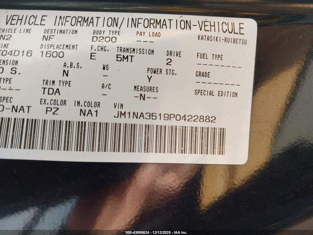 JM1NA3519P0422882 1993 MAZDA MX-5 MIATA photo no. 9