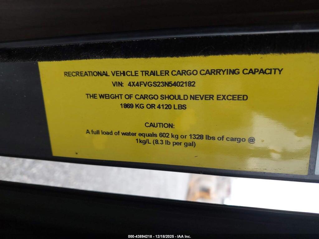 4X4FVGS23N5402182 2022 FOREST RIVER VENGEANCE 4007 photo no. 9