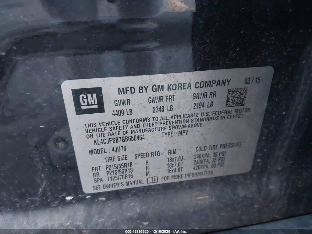 KL4CJFSB7GB650464 2016 BUICK ENCORE photo no. 9