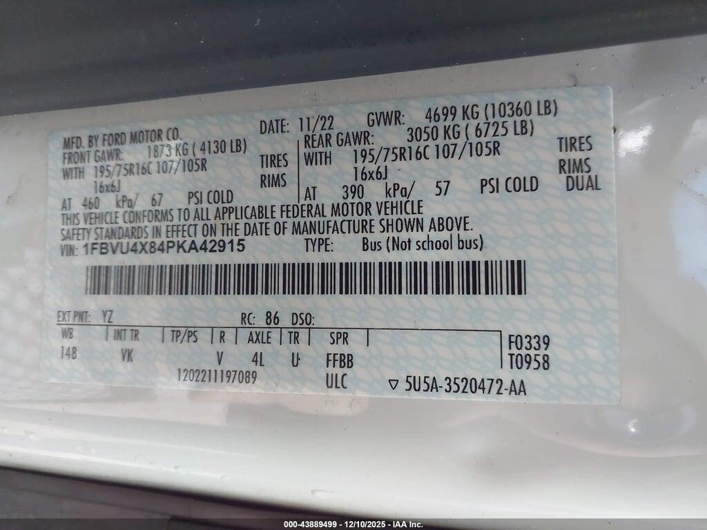 1FBVU4X84PKA42915 2023 FORD TRANSIT-350 PASSENGER VAN photo no. 8
