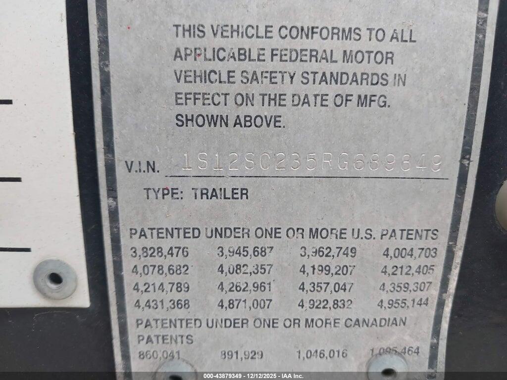 1S12SC235RG689849 1994 STRICK TRAILERS CONTAINER CHASSIS photo no. 9