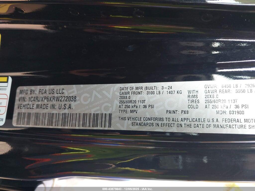 1C4RJXP6XRW272038 2024 JEEP WRANGLER 4XE photo no. 9