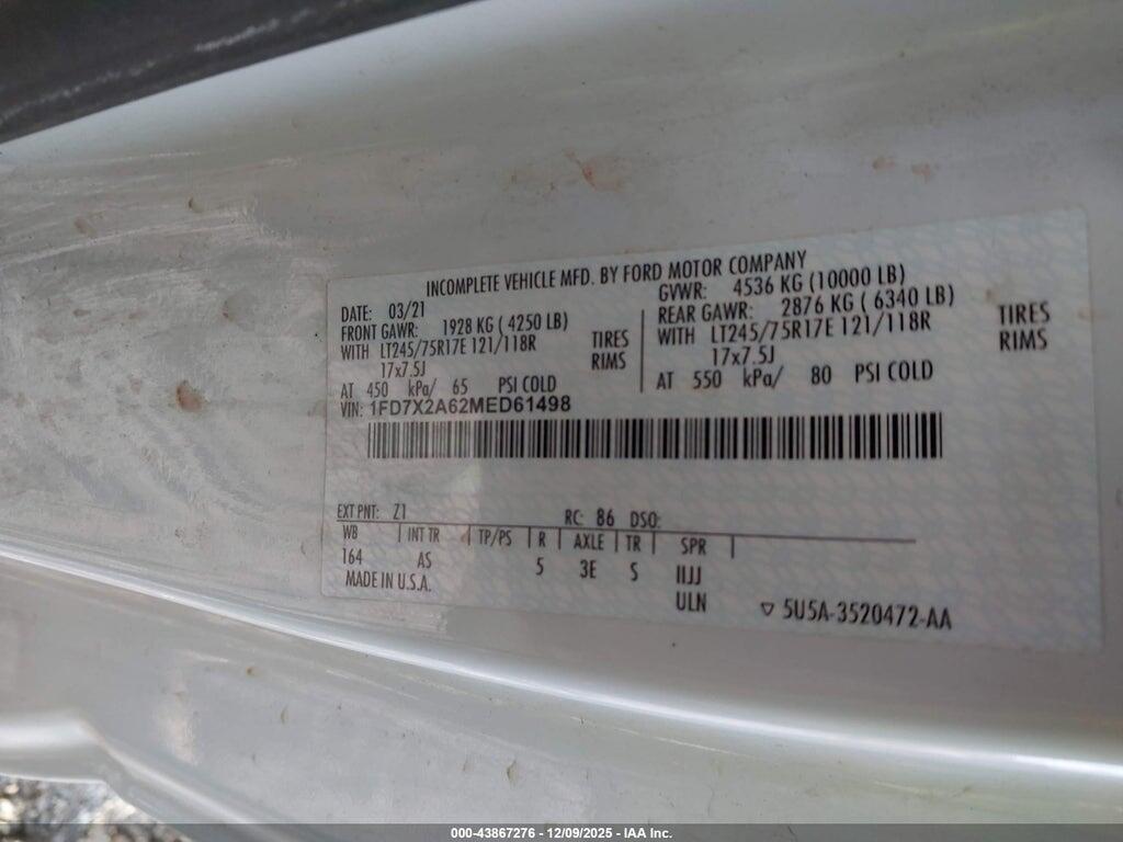 1FD7X2A62MED61498 2021 FORD F-250 photo no. 9