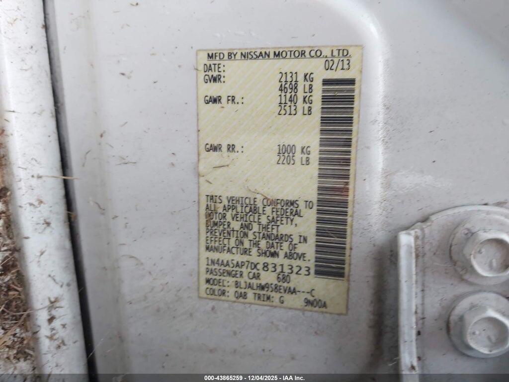 1N4AA5AP7DC831323 2013 NISSAN MAXIMA photo no. 9