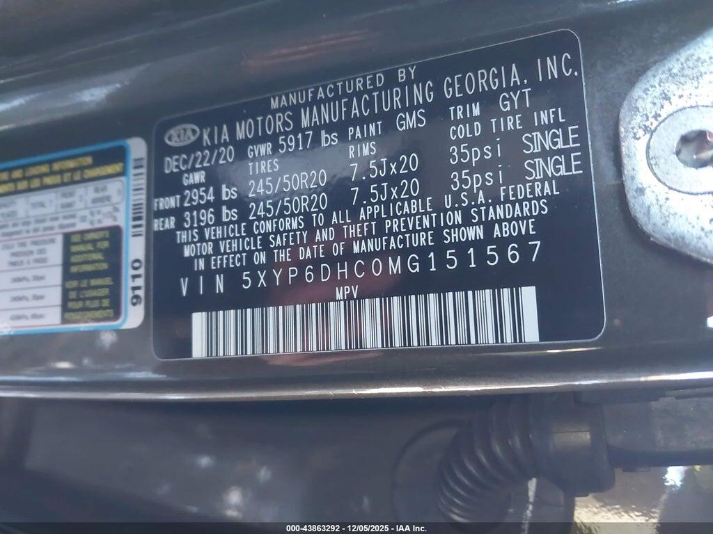 5XYP6DHC0MG151567 2021 KIA TELLURIDE photo no. 9