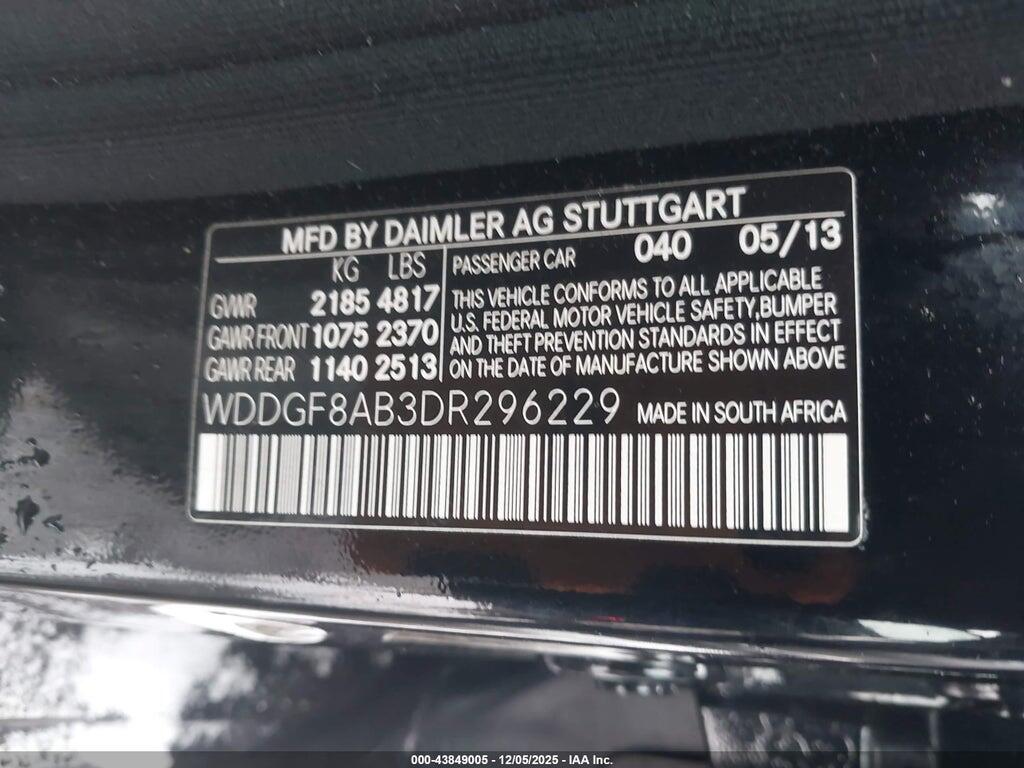 WDDGF8AB3DR296229 2013 MERCEDES-BENZ C 300 photo no. 9