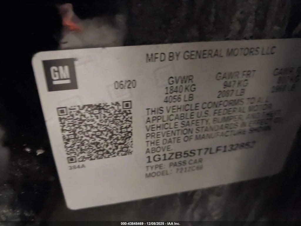 1G1ZB5ST7LF132852 2020 CHEVROLET MALIBU photo no. 9