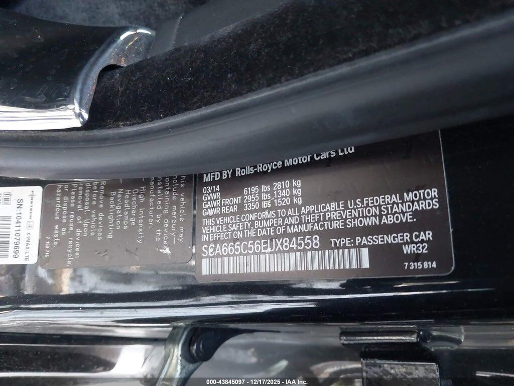 SCA665C56EUX84558 2014 ROLLS-ROYCE WRAITH photo no. 9