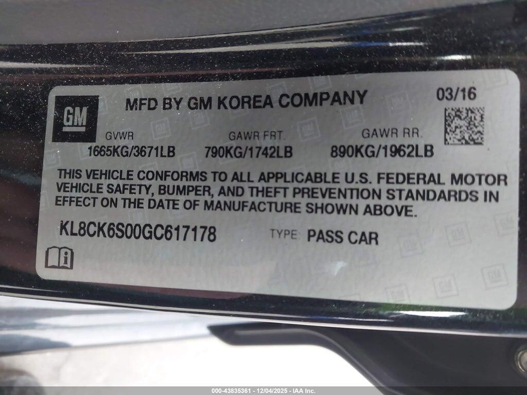 KL8CK6S00GC617178 2016 CHEVROLET SPARK EV photo no. 9