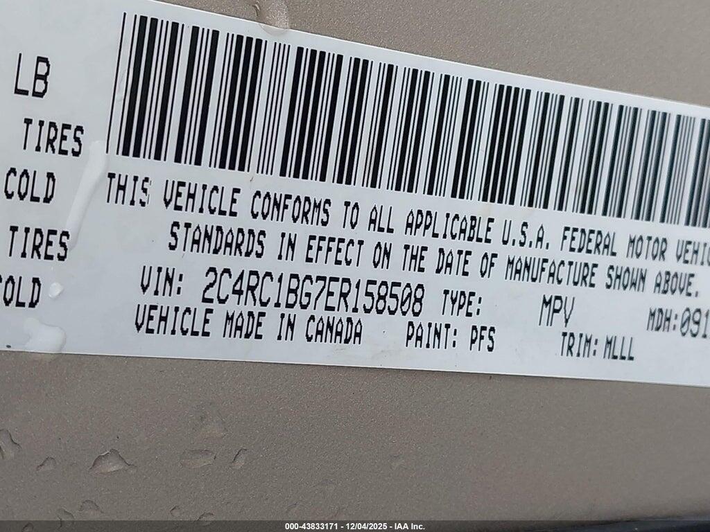 2C4RC1BG7ER158508 2014 CHRYSLER TOWN & COUNTRY photo no. 9