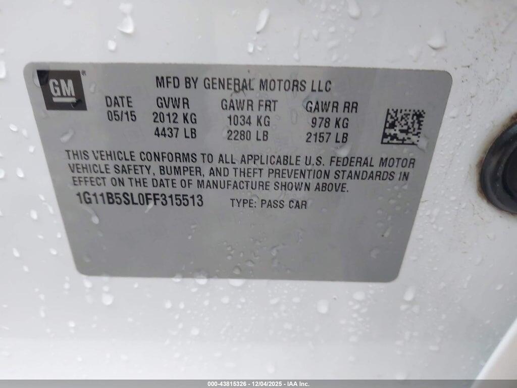 1G11B5SL0FF315513 2015 CHEVROLET MALIBU photo no. 9