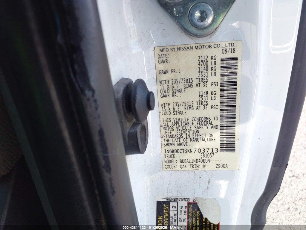 1N6BD0CT3KN703713 2019 NISSAN FRONTIER photo no. 9