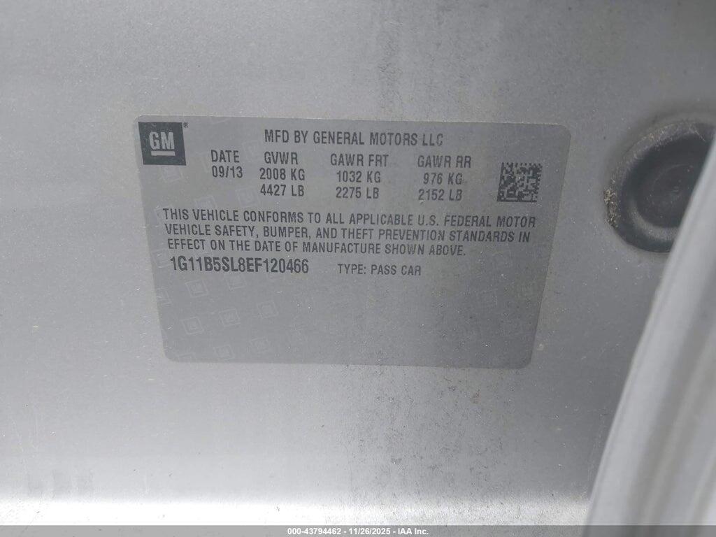 1G11B5SL8EF120466 2014 CHEVROLET MALIBU photo no. 9