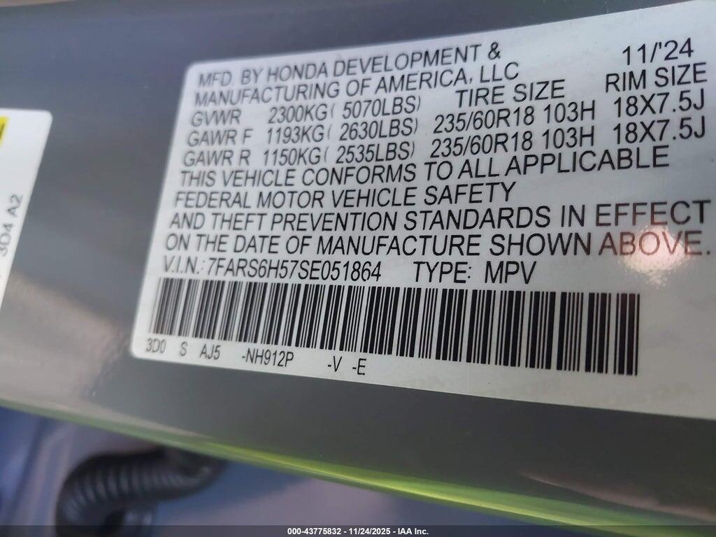 7FARS6H57SE051864 2025 HONDA CR-V HYBRID photo no. 9
