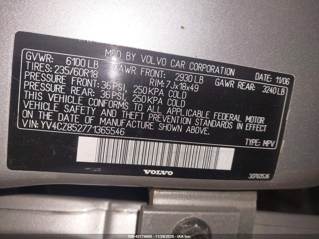 YV4CZ852771365546 2007 VOLVO XC90 photo no. 9