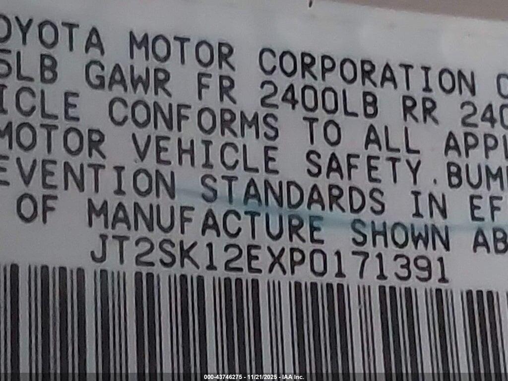 JT2SK12EXP0171391 1993 TOYOTA CAMRY photo no. 9
