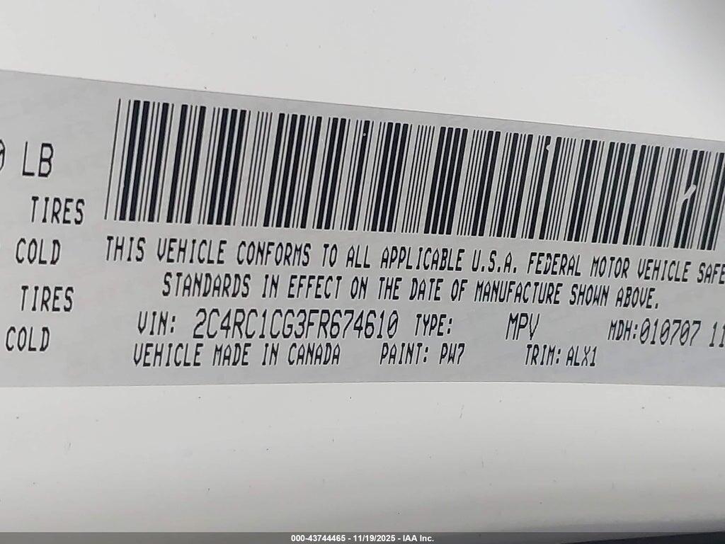 2C4RC1CG3FR674610 2015 CHRYSLER TOWN & COUNTRY photo no. 9