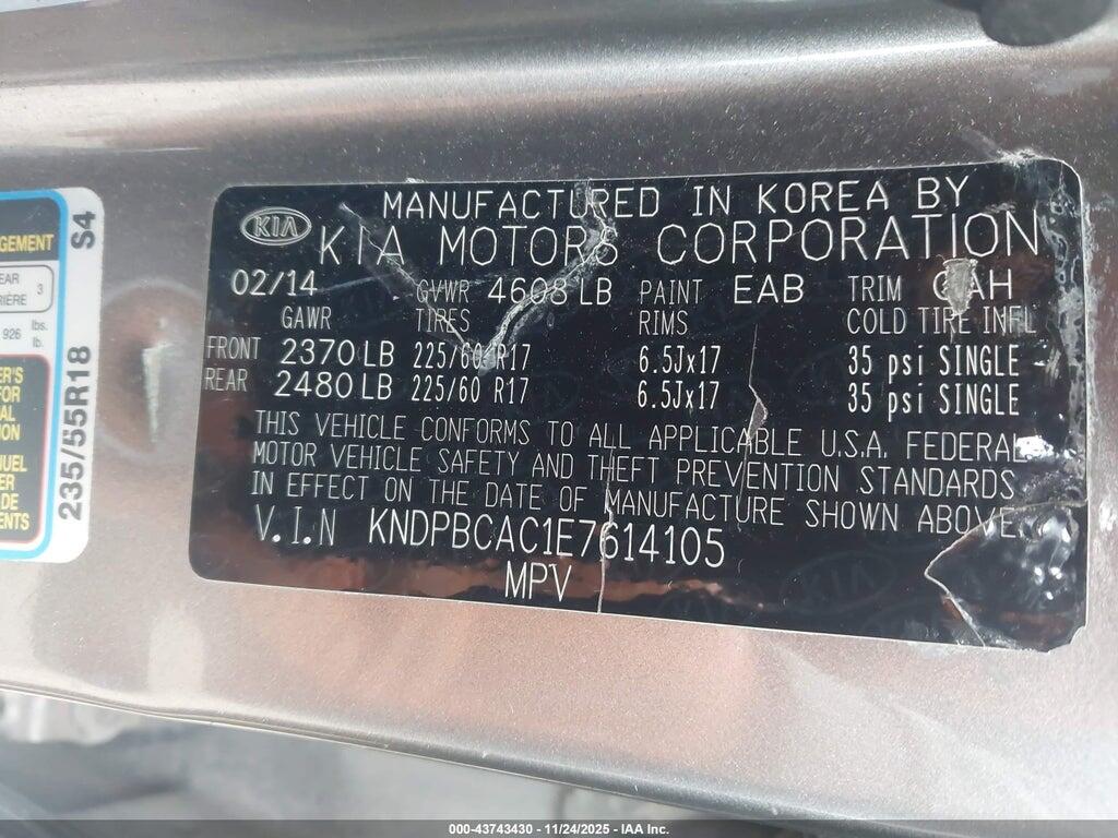 KNDPBCAC1E7614105 2014 KIA SPORTAGE photo no. 9
