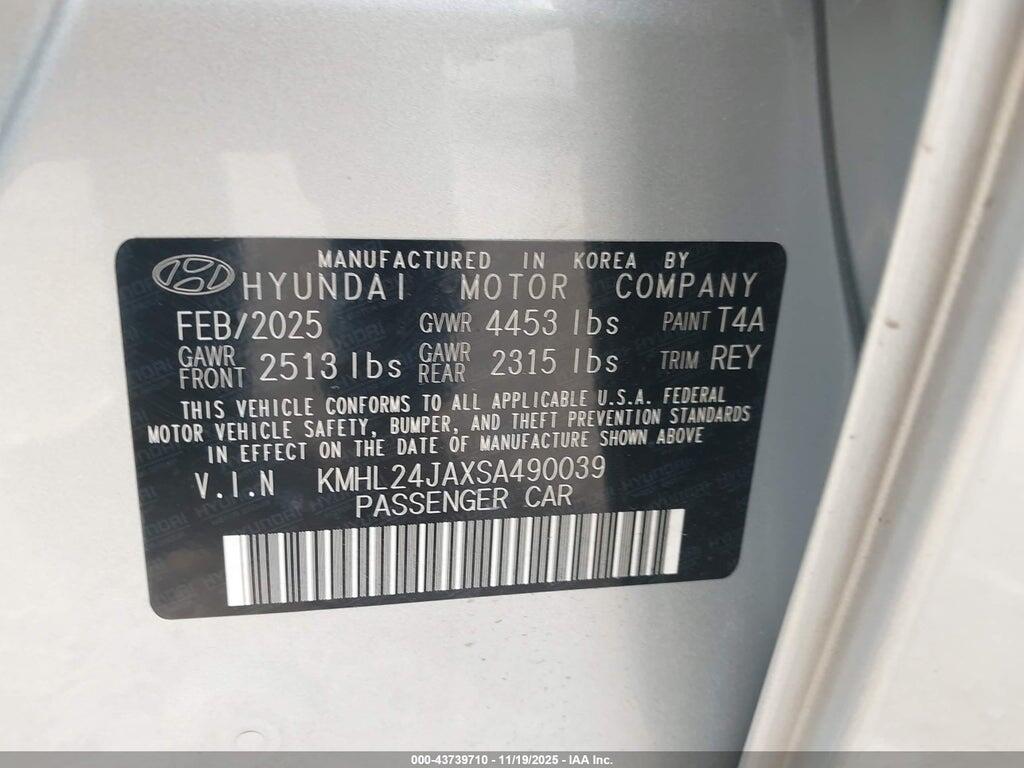 KMHL24JAXSA490039 2025 HYUNDAI SONATA photo no. 9