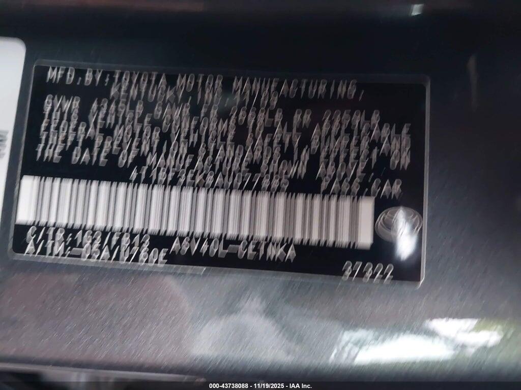 4T1BF3EK8AU077885 2010 TOYOTA CAMRY photo no. 9