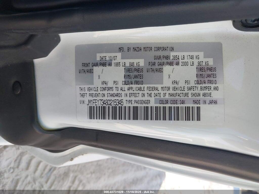 JM1FE173480215345 2008 MAZDA RX-8 photo no. 9