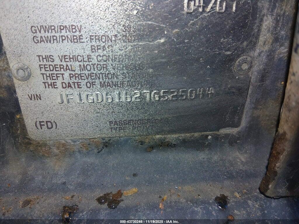 JF1GD61627G525044 2007 SUBARU IMPREZA photo no. 9