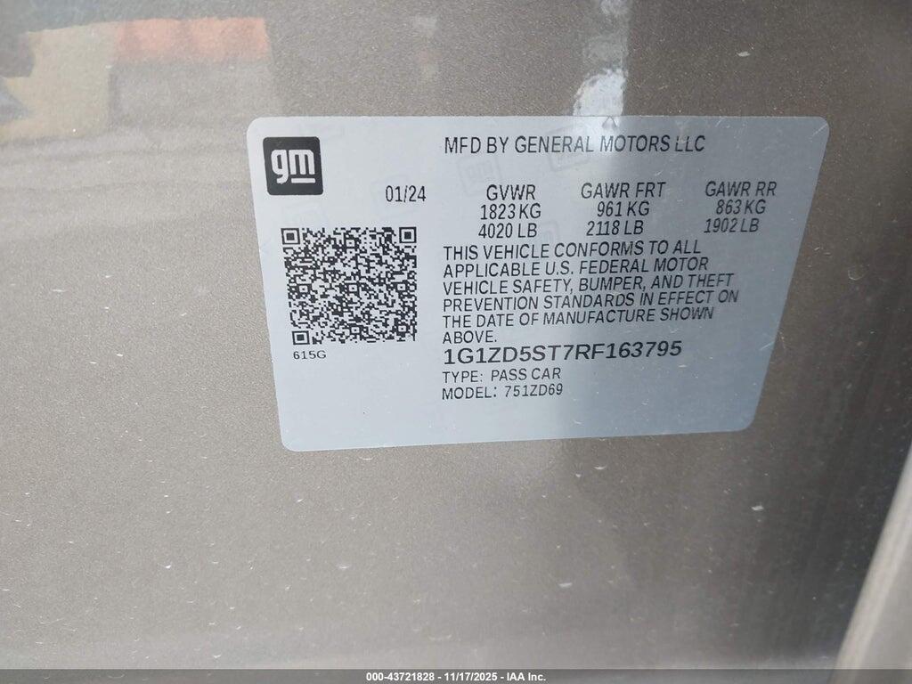 1G1ZD5ST7RF163795 2024 CHEVROLET MALIBU photo no. 9