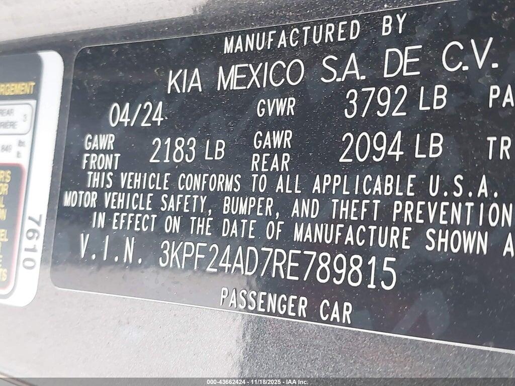 3KPF24AD7RE789815 2024 KIA FORTE photo no. 9
