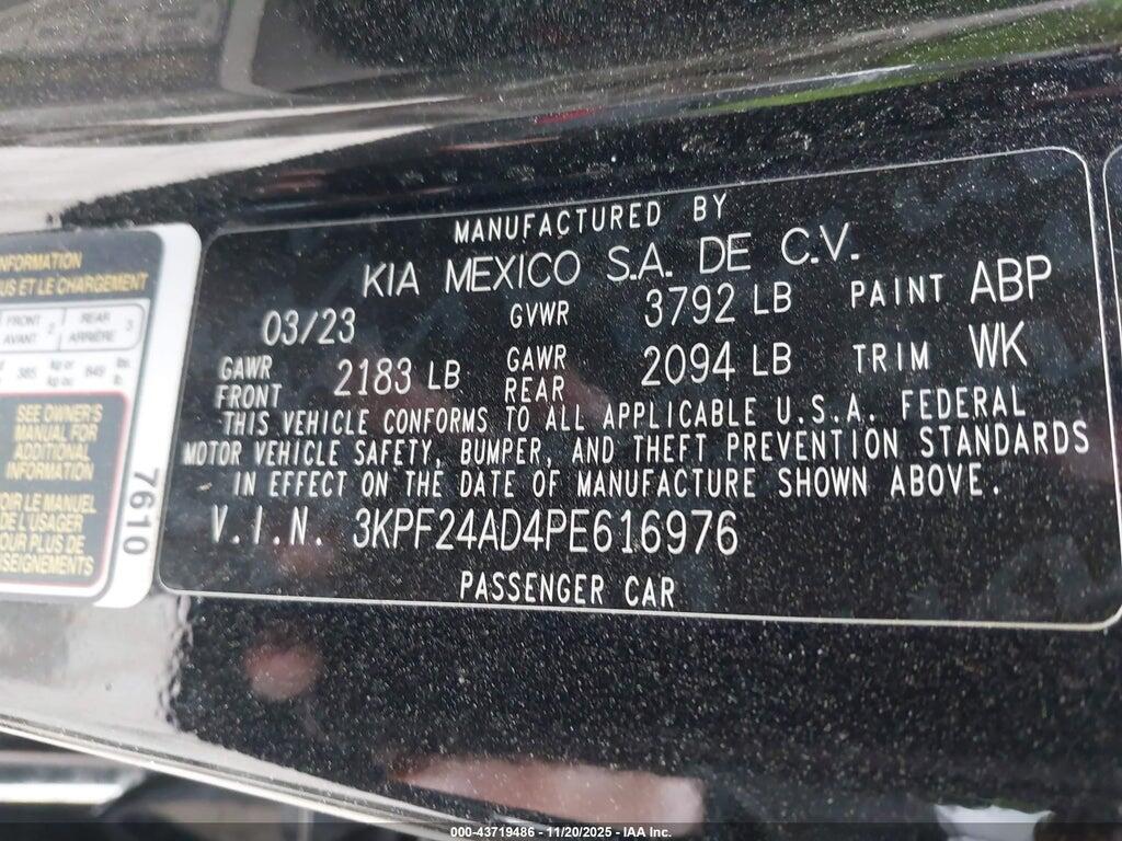 3KPF24AD4PE616976 2023 KIA FORTE photo no. 9