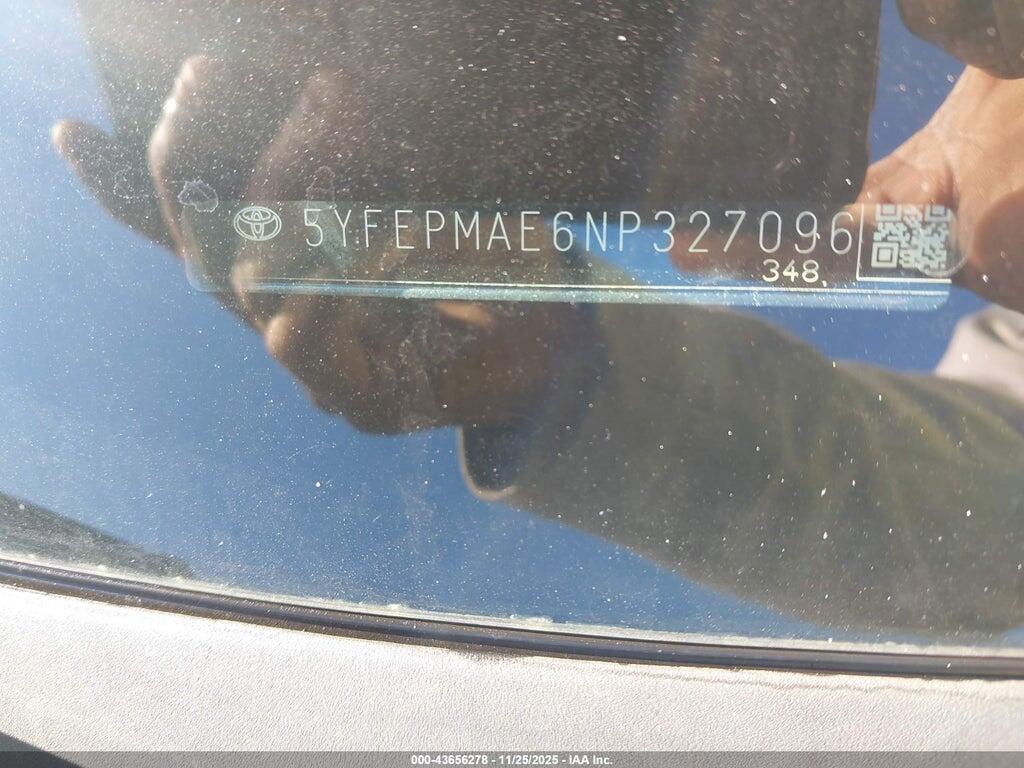 5YFEPMAE6NP327096 2022 TOYOTA COROLLA photo no. 9