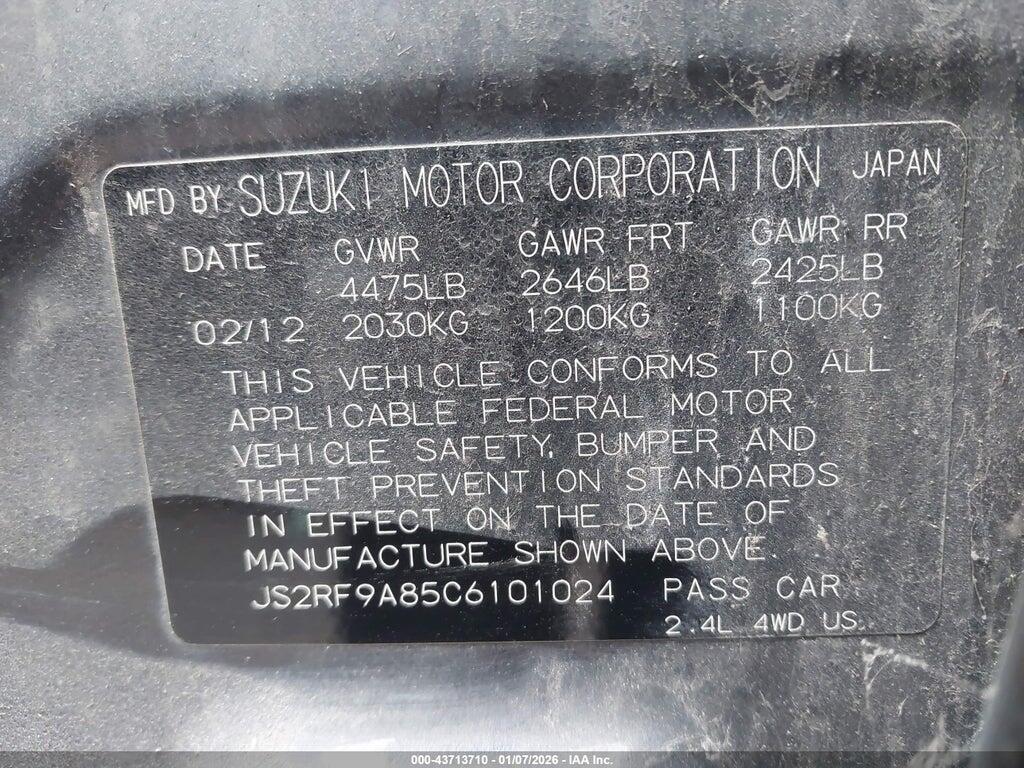 JS2RF9A85C6101024 2012 SUZUKI KIZASHI photo no. 9