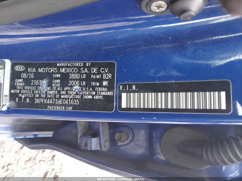 3KPFK4A71HE041635 2017 KIA FORTE photo no. 9