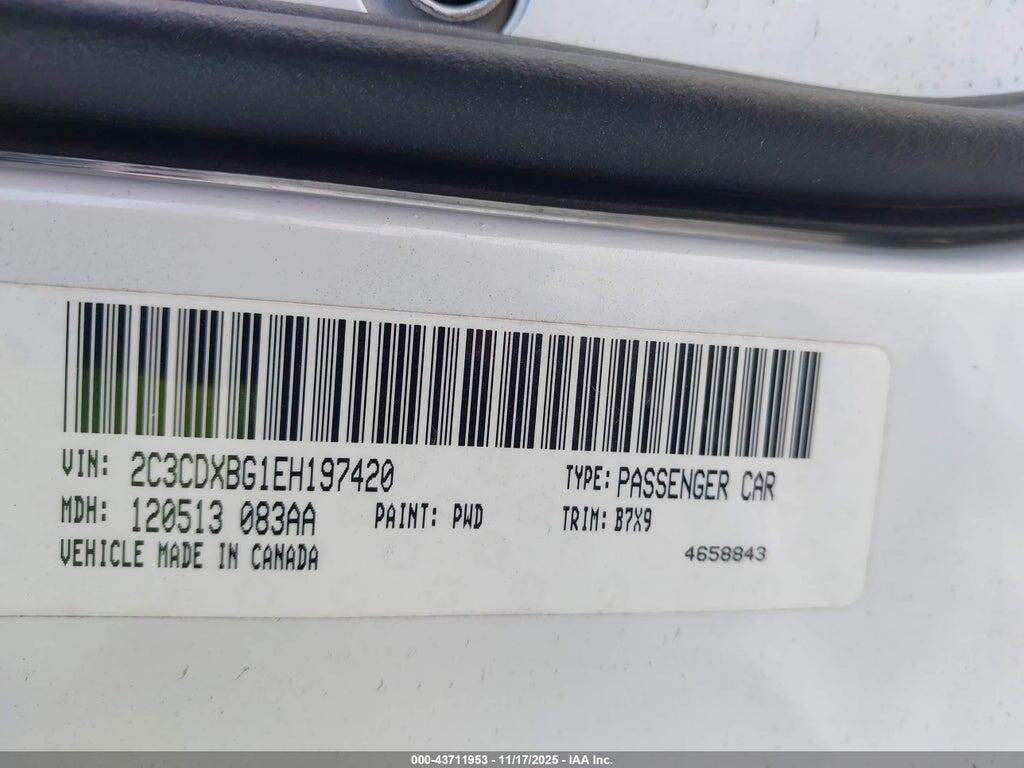2C3CDXBG1EH197420 2014 DODGE CHARGER photo no. 9