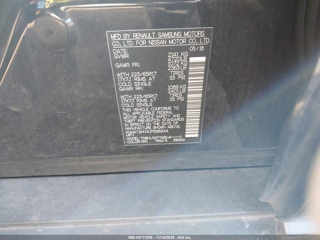 KNMAT2MV4JP598244 2018 NISSAN ROGUE photo no. 9