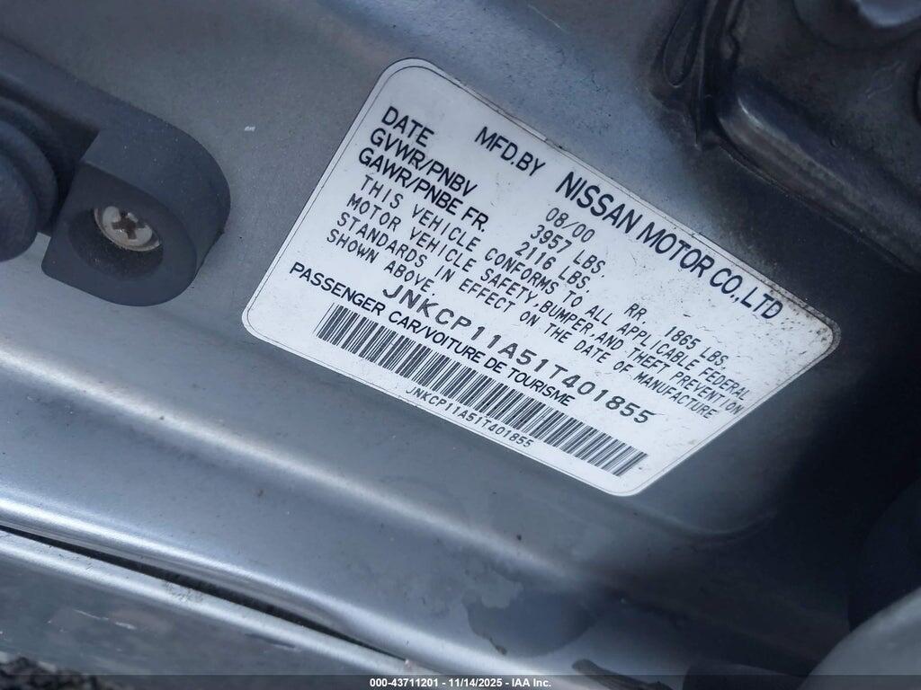 JNKCP11A51T401855 2001 INFINITI G20 photo no. 9