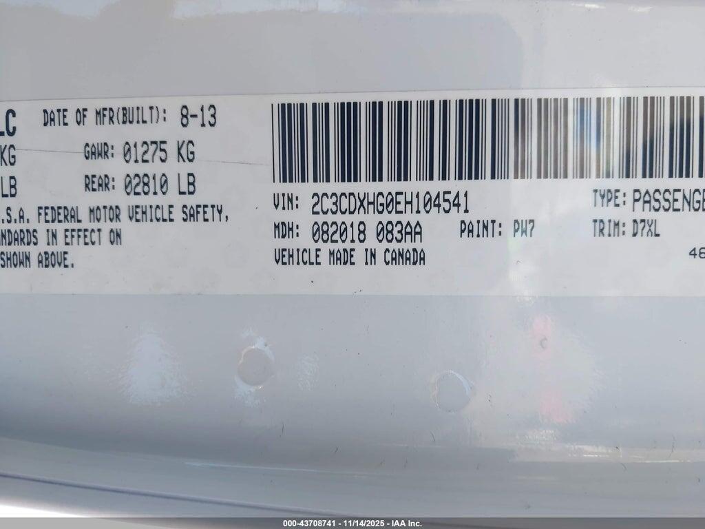 2C3CDXHG0EH104541 2014 DODGE CHARGER photo no. 9