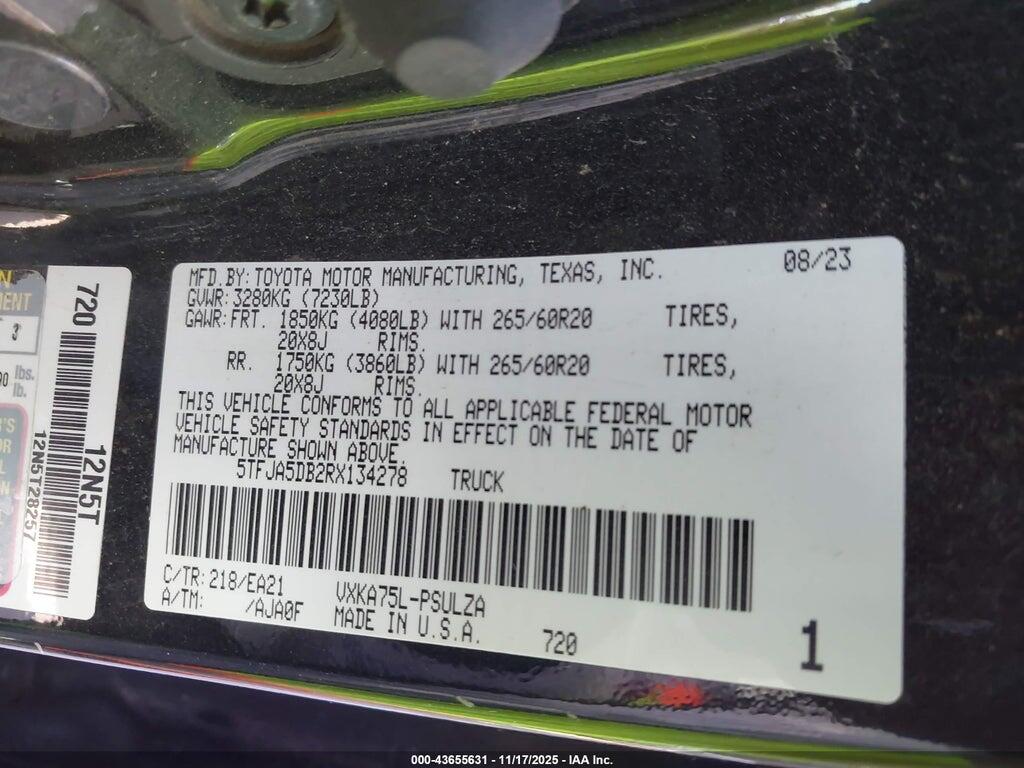 5TFJA5DB2RX134278 2024 TOYOTA TUNDRA photo no. 9