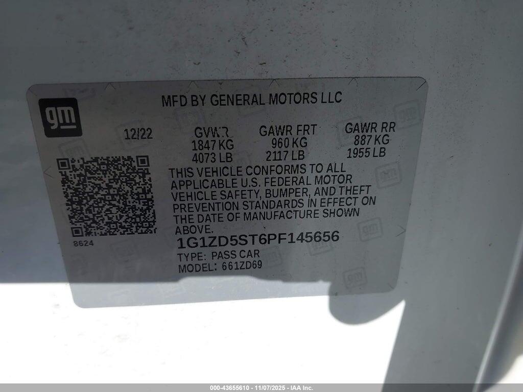 1G1ZD5ST6PF145656 2023 CHEVROLET MALIBU photo no. 9