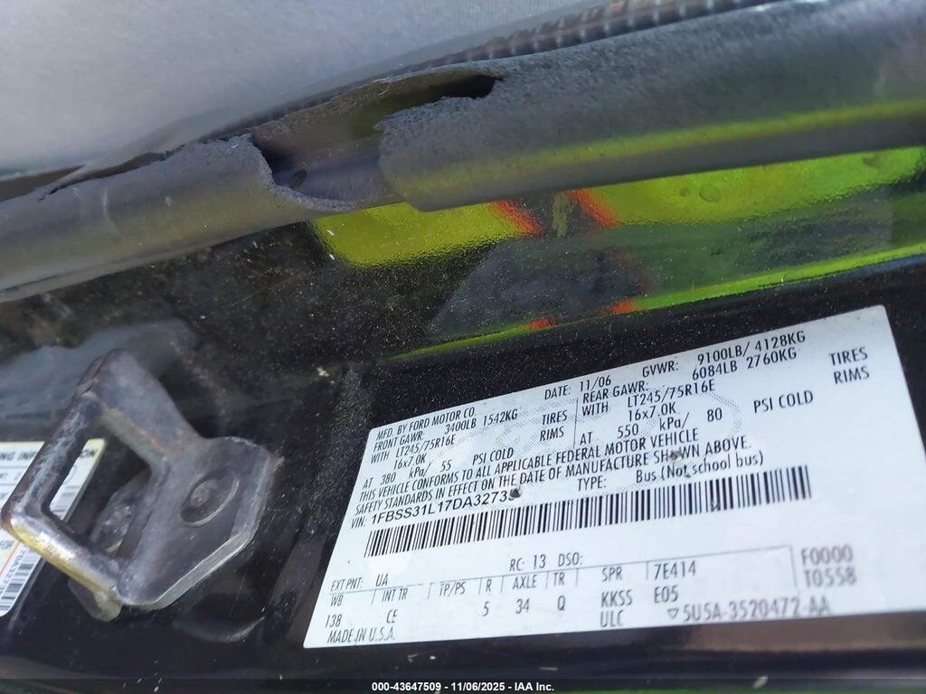1FBSS31L17DA32735 2007 FORD E-350 SUPER DUTY photo no. 9