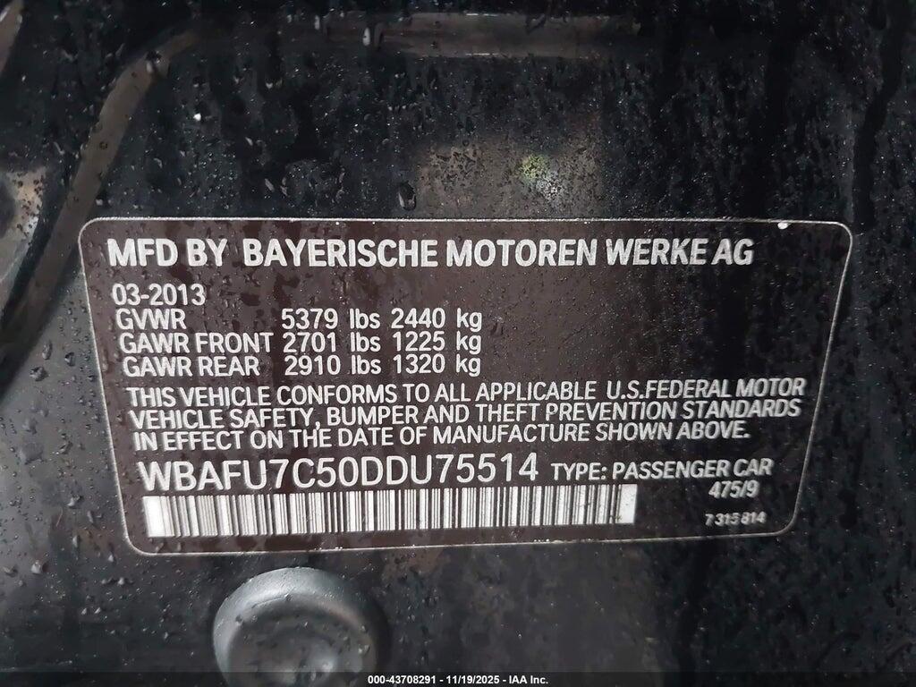 WBAFU7C50DDU75514 2013 BMW 535I photo no. 9