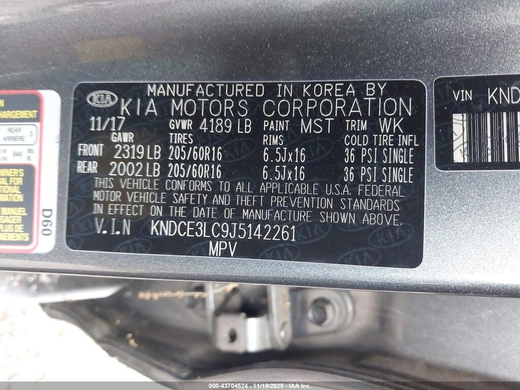 KNDCE3LC9J5142261 2018 KIA NIRO photo no. 9
