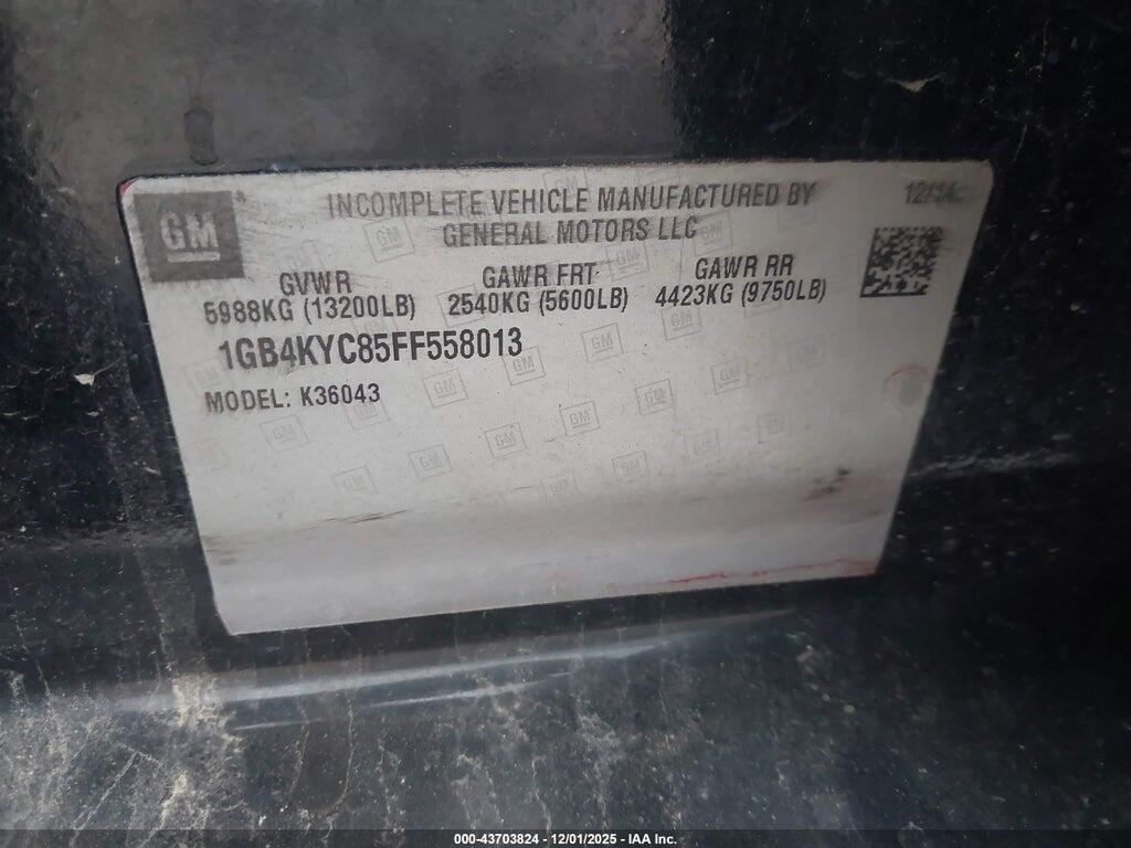 1GB4KYC85FF558013 2015 CHEVROLET SILVERADO 3500HD CHASSIS photo no. 8