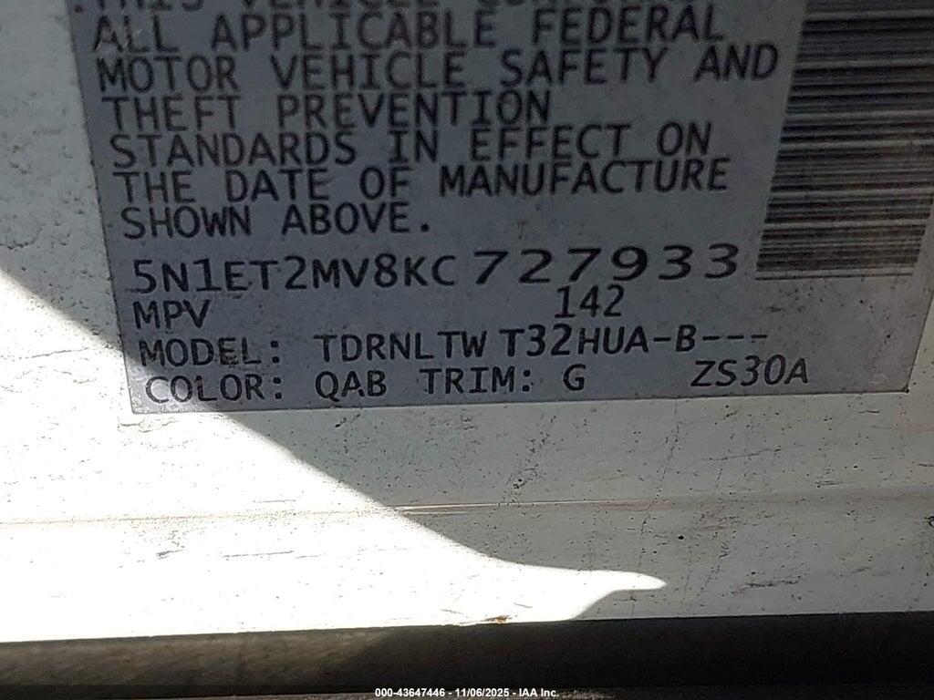 5N1ET2MV8KC727933 2019 NISSAN ROGUE HYBRID photo no. 9