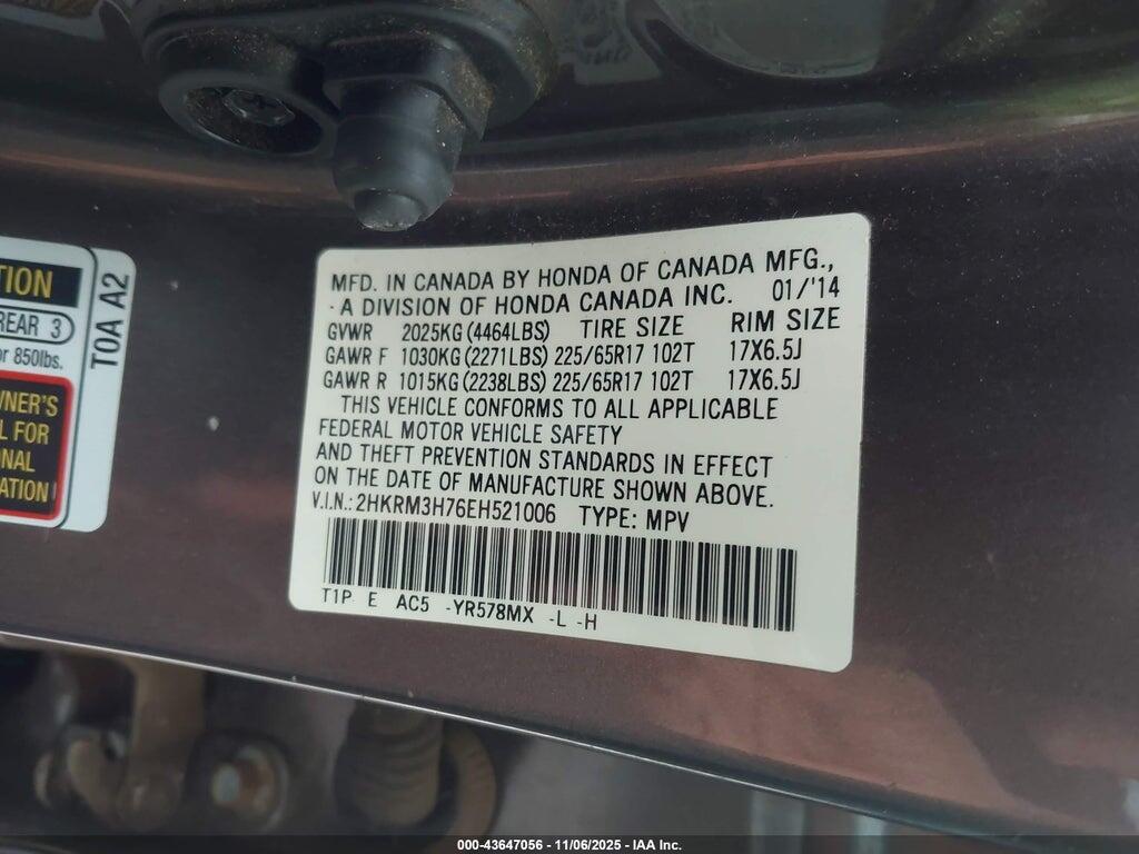 2HKRM3H76EH521006 2014 HONDA CR-V photo no. 8