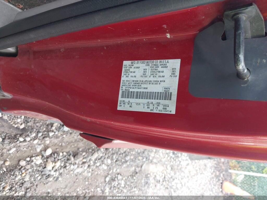 1FTPX18L91NA11808 2001 FORD F-150 photo no. 9