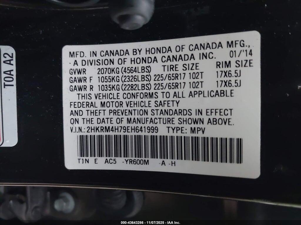 2HKRM4H79EH641999 2014 HONDA CR-V photo no. 9