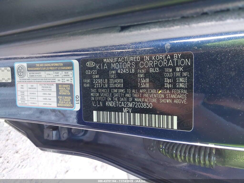 KNDETCA23M7203850 2021 KIA SELTOS photo no. 9