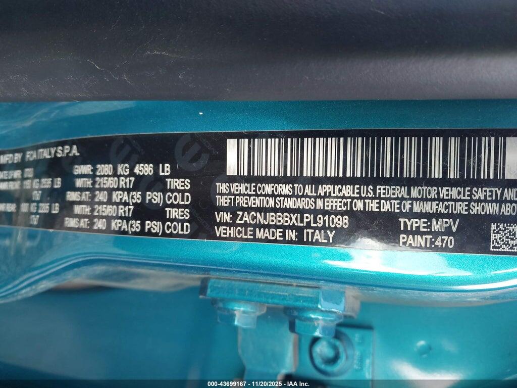 ZACNJBBBXLPL91098 2020 JEEP RENEGADE photo no. 9