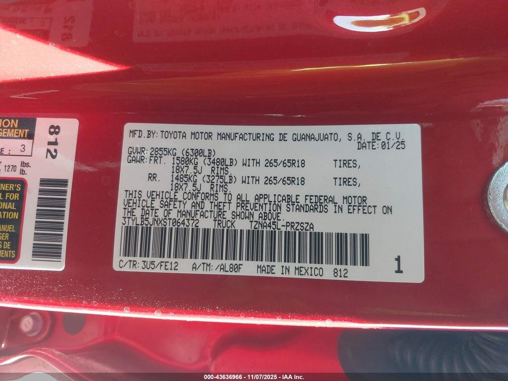 3TYLB5JNXST064372 2025 TOYOTA TACOMA photo no. 9
